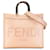 Rosafarbene mittelgroße Sunshine Shopper-Tasche von Fendi Pink Leder  ref.1392295