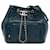 Blue Chanel Aged Calfskin Drawstring Bucket Leather  ref.1392315