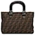 Brown Fendi Zucca Twins Handbag Leather  ref.1392338