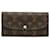Brown Louis Vuitton Monogram Emilie Wallet Cloth  ref.1392345