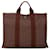 Tote Hermès Herline MM marrón Castaño Lienzo  ref.1392393