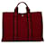 Hermès Sacola Hermes Fourre Tout MM vermelha Vermelho Lona  ref.1392397