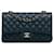 Blue Chanel Medium Classic Lambskin Double Flap Shoulder Bag Leather  ref.1392415