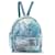 Blauer Chanel-Rucksack mit dreifarbigem Wasserfall-Paillettenmuster Leder  ref.1392417