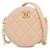 Pochette ronde en cuir de veau matelassé rose Chanel avec sac à bandoulière en chaîne  ref.1392420