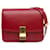 Classic Box Céline Bolso bandolera rojo Celine pequeño clásico con caja Roja Cuero  ref.1392439