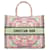 Bolsa grande de lona bordada rosa Dior  ref.1392458