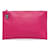 Pochette con zip Prada Saffiano Lux rosa Pelle  ref.1392514