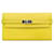 Yellow Hermès Chevre Classic Kelly Wallet Leather  ref.1392520