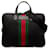 Bolso de negocios tipo maletín Gucci Techno Web negro Cuero  ref.1392530