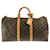 Keepall Braune Louis Vuitton-Monogramm-Keeperall 50-Reisetasche Leder  ref.1392603