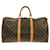 Keepall Braune Louis Vuitton-Monogramm-Keeperall 50-Reisetasche Leder  ref.1392604