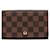 Carteira Louis Vuitton Damier Ebene Porte-Monnaie Tresor Marrom Lona  ref.1392626