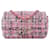 Pink Chanel Mini Rectangular Classic Tweed Flap Crossbody Bag Leather  ref.1392642