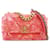 Rosa Chanel Umhängetasche 19 mit kleinen Pailletten Pink Leder  ref.1392643