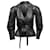 Maje Black Aje Faux Leather Wrap Jacket Size US 4  ref.1392662