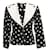 Vintage Black & White Saint Laurent Polka Dot Blazer Size FR 34 Synthetic  ref.1392668