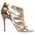 Gold & Multicolor Christian Louboutin Metallic Caged Heels Size 37 Golden Cloth  ref.1392674