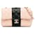 Bolso bandolera Chanel mini rectangular de piel de cordero clásico con dos rayas en color rosa Cuero  ref.1392688