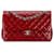 Red Chanel Jumbo Classic Patent Double Flap Shoulder Bag Leather  ref.1392690