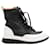 White & Black Loewe Color Block Leather Combat Boots Size 37 Cloth  ref.1392729