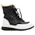 Botas de combate de couro branco e preto Loewe Color Block tamanho 37 Lona  ref.1392729