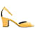 Yellow Chanel Patent Leather Ankle Strap Heeled Sandals Size 39  ref.1392732