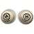 Pendientes de plata Chanel CC Push Back  ref.1392780