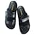 Chanel Zapatillas de papá Negro Cuero  ref.1393092