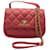 Chanel Matelassé Rot Leder  ref.1393311