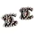 Chanel Paire de boucles d'oreilles siglées Métal Argenté  ref.1393321