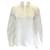 Autre Marque Akris Punto Blusa blanca de algodón con ojales de manga larga Blanco  ref.1393366