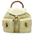 Autre Marque Gucci Vintage Cream Leather Backpack with Bamboo Handle  ref.1393371