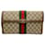 Autre Marque Gucci GG PVC Sherry Clutch Brown Leather  ref.1393376