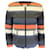Autre Marque Akris Punto Orange / Elfenbein / Blau Multi Striped Baumwolljacke mit durchgehendem Reißverschluss Mehrfarben Baumwolle  ref.1393377