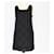 Mini-robe noire à encolure carrée sans manches Chanel Coton  ref.1393405