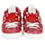 Zapatillas bajas Rockstud con estampado rojo de Valentino Roja Cuero  ref.1393411