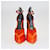 Versace – Aevitas – Spitze Plateaupumps in Orange Leinwand  ref.1393414