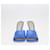 Sandálias deslizantes Bottega Veneta Blue Stretch Open Toe Azul Couro  ref.1393420