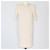 Elisabetta Franchi Off-White Knitted Boxy Mini Dress Cotton  ref.1393428