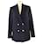 Valentino Dark/Blue Printed Inner Double Breasted Blazer Wool  ref.1393454