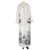 Christian Dior Conjunto de camisa y pantalón con estampado de árboles blanco / negro Seda  ref.1393468