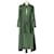 Fendi Green/Black Geometric Patterned Dress Silk  ref.1393470