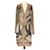 Hermès Cardigã com cinto Hermes Brown Promenade du Matin Remix estampado Marrom Seda  ref.1393472