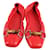 Sapatilhas de balé de bambu de couro vermelho Gucci em tamanho 37 UE  ref.1393502