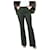 Akris Green flare-leg trousers - size UK 12 Cotton  ref.1393551
