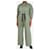Autre Marque Olive green belted jumpsuit - size UK 12 Cotton  ref.1393557