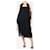 Dolce & Gabbana Vestido largo asimétrico drapeado en negro - talla UK 8 Poliéster  ref.1393563