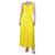 Alice + Olivia Vestido midi bordado amarillo - talla UK 8 Poliéster  ref.1393573