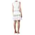 Diane Von Furstenberg Vestido branco com babados bordado floral - tamanho UK 8 Algodão  ref.1393580